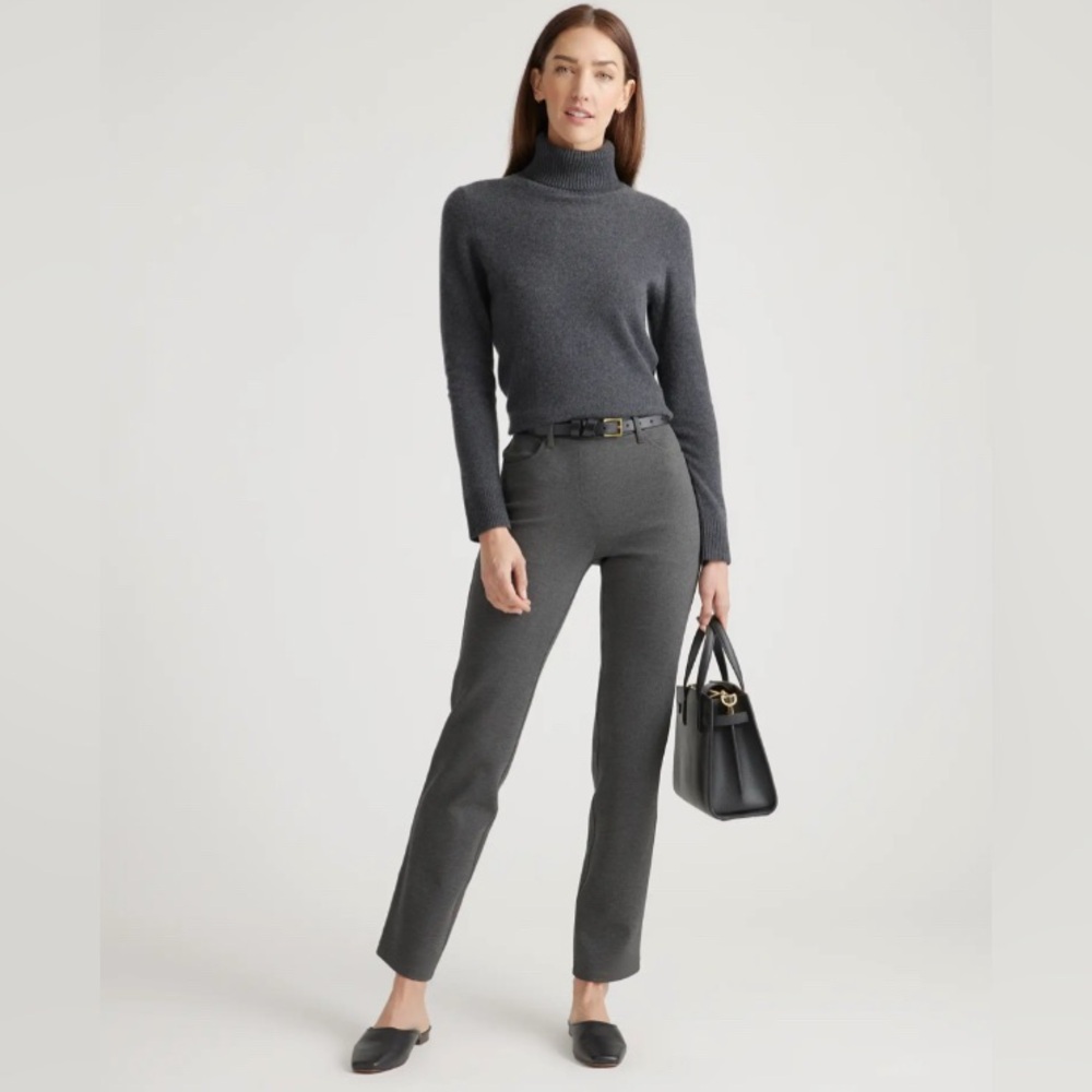 Quince Gray Straight Leg Pants